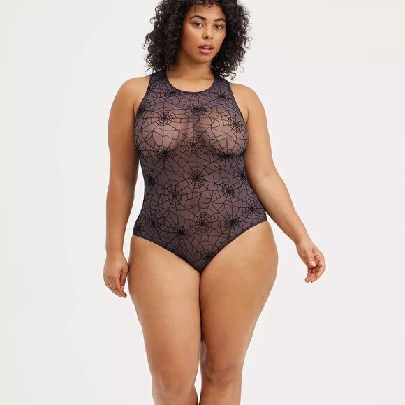 Torrid Black Bodysuit Top with Seamless Fit - Picture 1 of 16